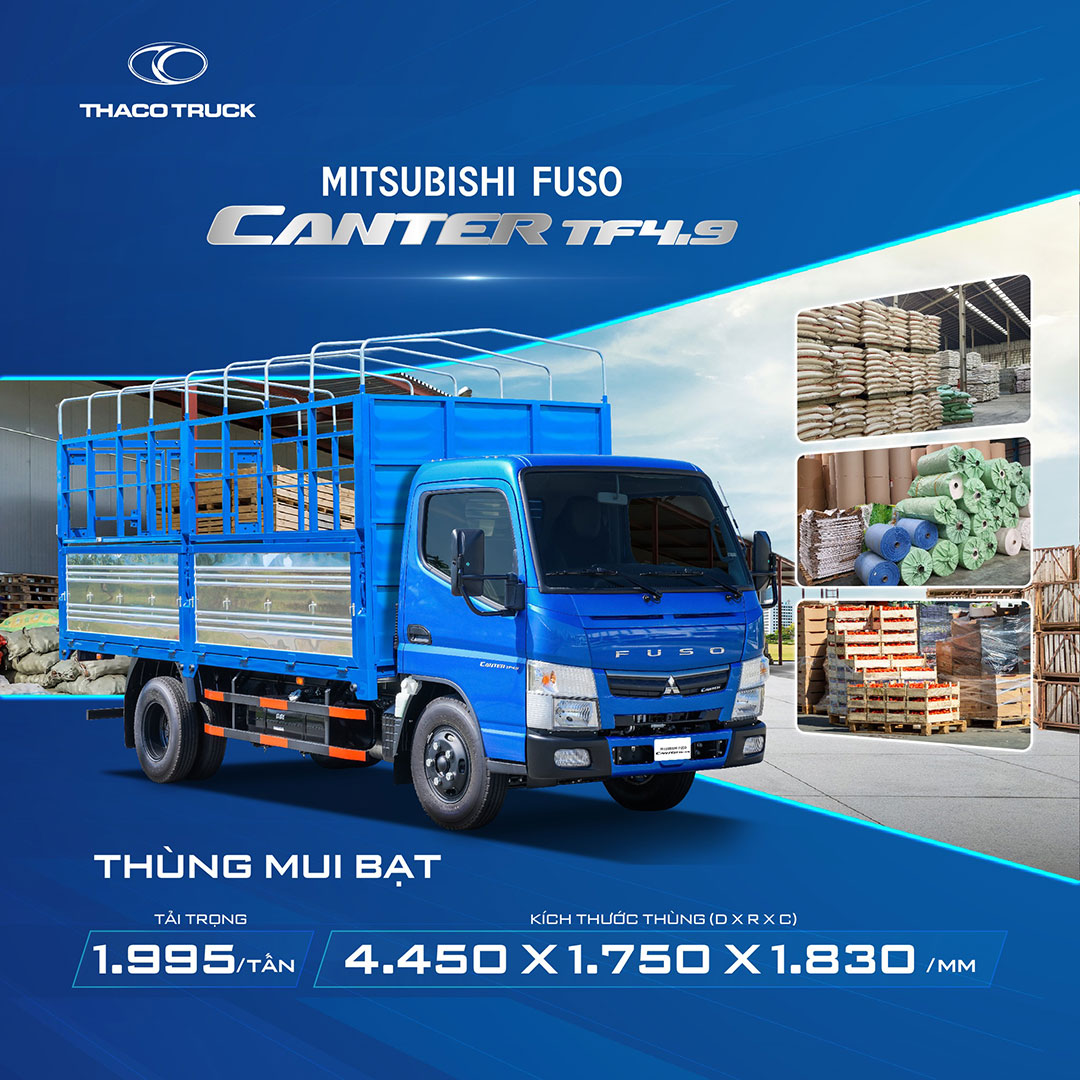 Mitsubishi Fuso Canter TF4.9 Thùng Mui Bạt